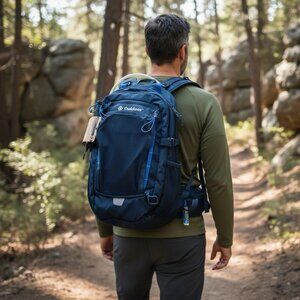 Outdoor Deluxe 17L Hydration Backpack Dark Blue Hiking Biking NWT